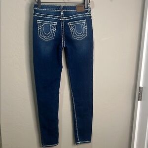Vintage True Religion Jeans Y2K Girls Denim Casey Super T Low Rise Skinny Slim